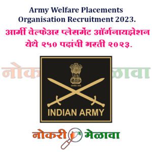 Army Welfare Placements Organization Bharti 2023.
