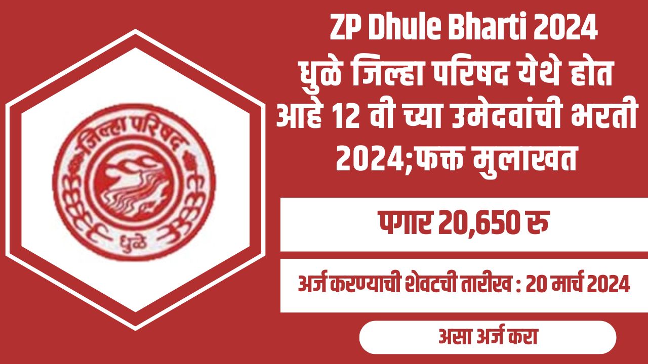 ZP Dhule Bharti 2024